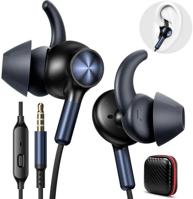 Main image of 3.5mm Wired Earbuds Sport in-Ear Headphones Mute Mic Stereo Bass