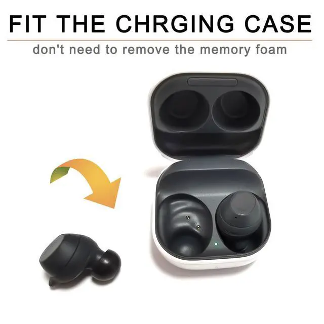 Alt view image 4 of 6 - Memory Foam Tips for Galaxy Buds FE/Buds+ / Buds 2 Replacement Ear Tips