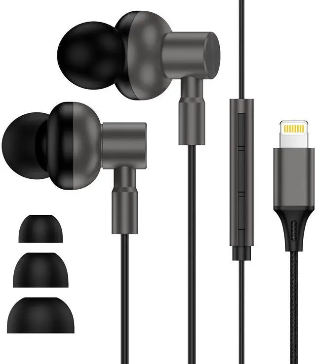 Main image of Wired Headphones Earbuds wtih Lightning Connector Magnetic Earphone Headset