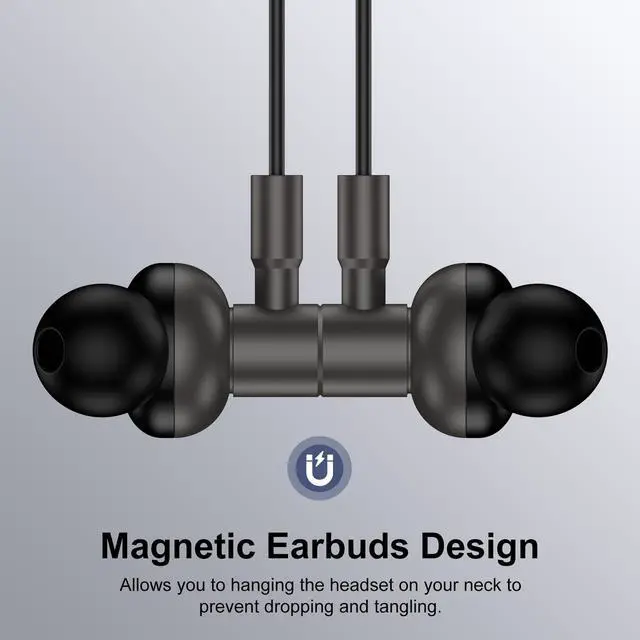 Alt view image 2 of 7 - Wired Headphones Earbuds wtih Lightning Connector Magnetic Earphone Headset