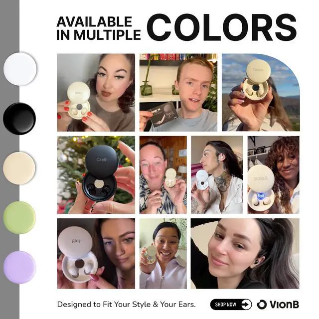 Alt view image 7 of 7 - VionB Air Invisible Earbuds Wireless Bluetooth 5.4 for Small Ears, Mini Tiny Ear Buds, IPX5 Waterproof, Sound Isolating Fit, ENC Mic for Clear Calls, Discreet in-Ear Headphones (Beige)