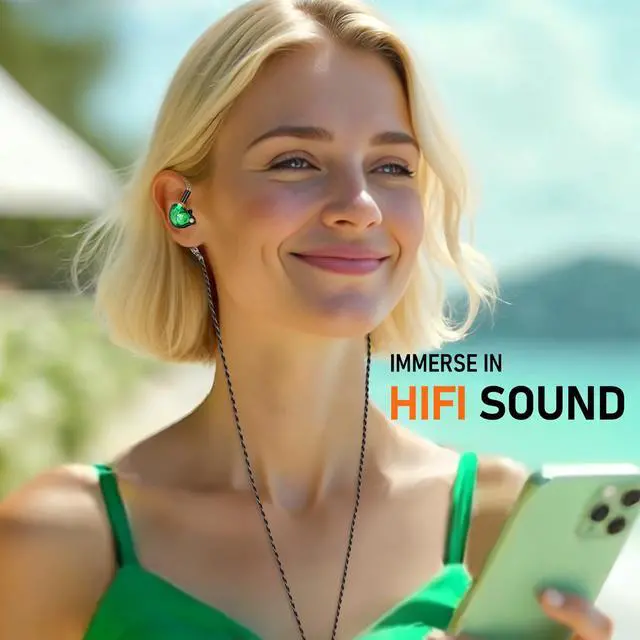 Alt view image 2 of 7 - Vibes 202MC USB-C HiFi Wired Earbuds, Type-C Headphones with Mic