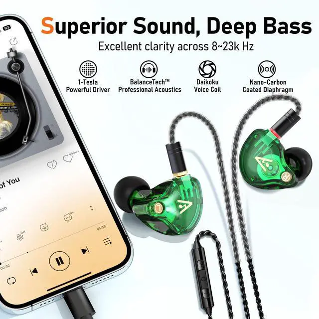 Alt view image 3 of 7 - Vibes 202MC USB-C HiFi Wired Earbuds, Type-C Headphones with Mic