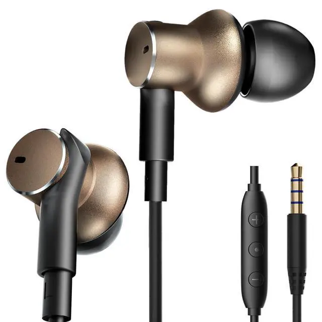 Alt view image 4 of 6 - Wired Earbud with ENC Noise-canceling Mic Deep bass Dual-unit Headphones
