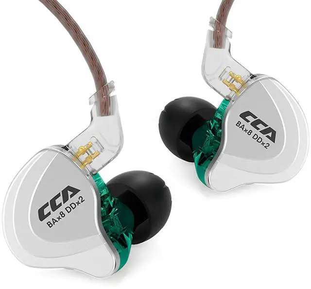 Main image of C10 in Ear Monitor Headphone 10 Hybrid Drivers Wired Earbud 4BA 1DD HiFi IEM Earphones Stereo Noise Isolating Earphone with Detachable Cable for Musicians Singers Studio Audiophiles Dj PC