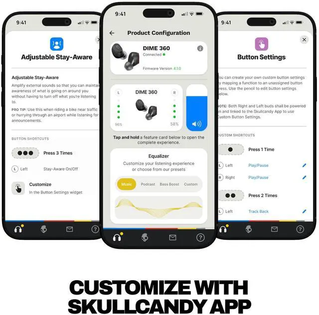 Alt view image 4 of 7 - Dime 360 Wireless Earbuds with Clip-Anywhere Case - True Black