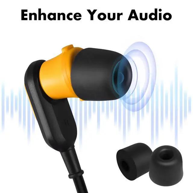 Alt view image 4 of 7 - ! Memory Foam Ear Tips Replacement for DEWALT Earbuds