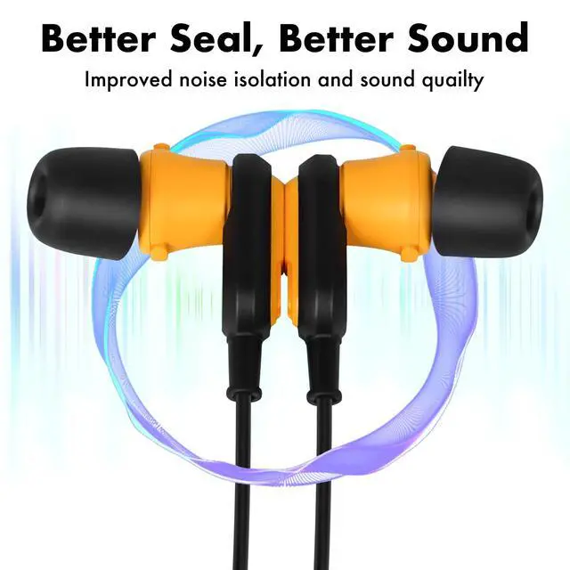 Alt view image 7 of 7 - ! Memory Foam Ear Tips Replacement for DEWALT Earbuds