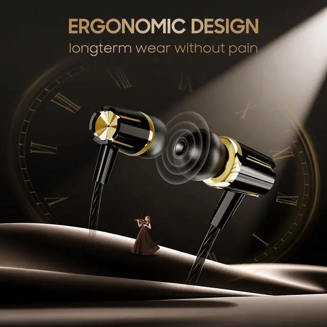 Alt view image 3 of 7 - USB-C Earbuds 3-Pack Wired Mic Noise-Isolating Heavy Bass Stereo