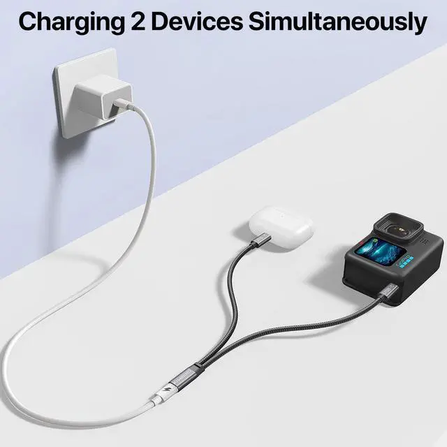 Alt view image 5 of 7 - USB C Splitter Charging, USB C Power Splitter 1 in 2 Out