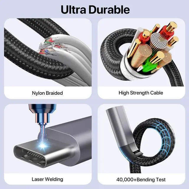 Alt view image 7 of 7 - USB C Splitter Charging, USB C Power Splitter 1 in 2 Out