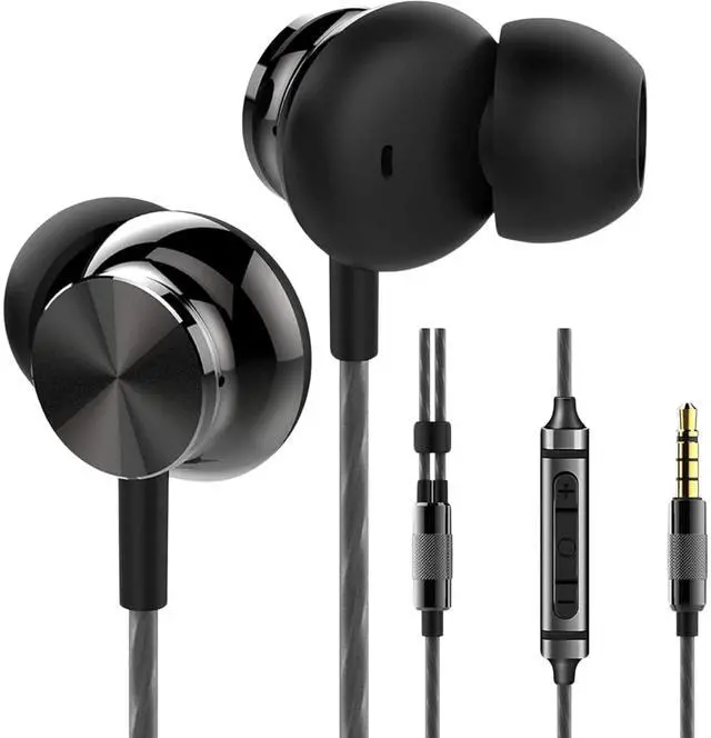 Main image of BS10 Earphones Wired Earbud Headphones with Microphone, Black
