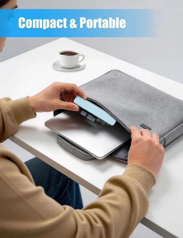 Alt view image 6 of 7 - USB C Hub/USB Hub,7 in 1 Aluminum USB 3.0 Splitter and USB 2.0 Ports