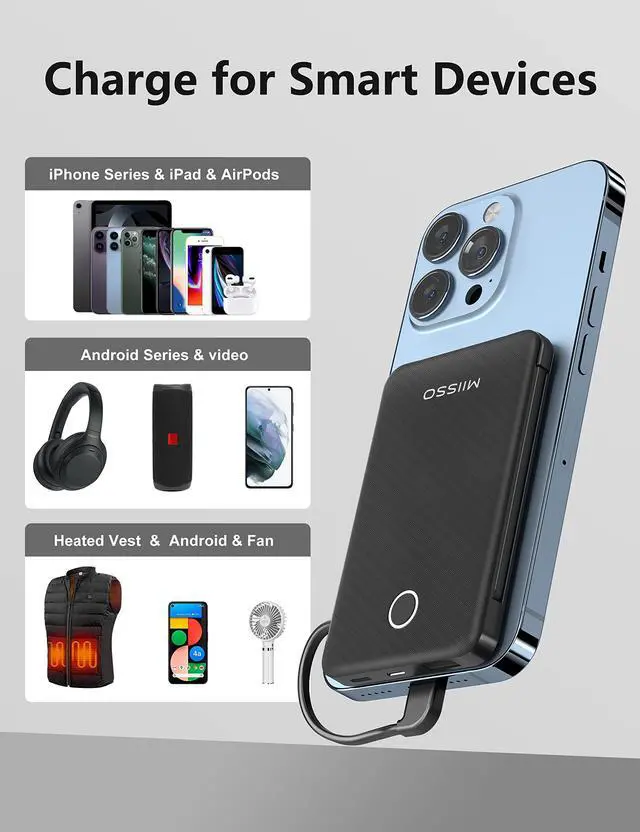 Alt view image 3 of 7 - 6000mah Ultra Slim Power Bank, Card Size, 2-Pack Black & White