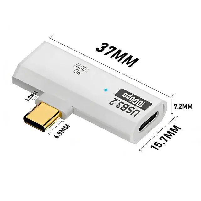 Alt view image 3 of 7 - USB C Splitter 2 in 1 Adapter, 100W PD Fast Charging & 10Gbps Data Transfer