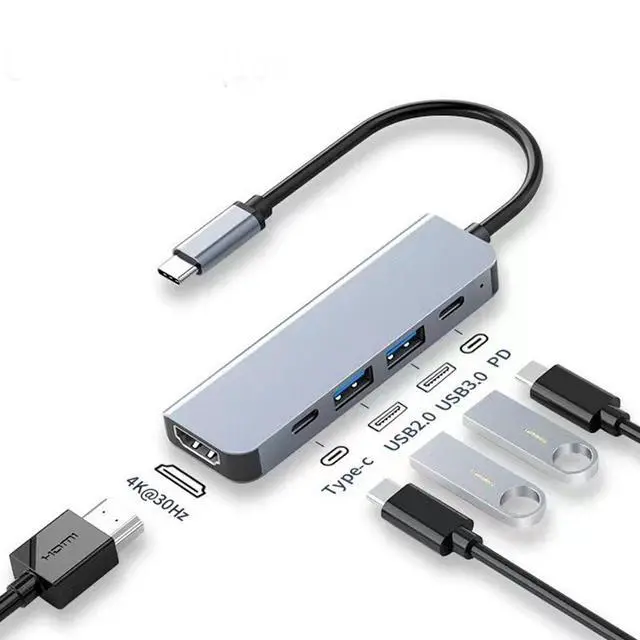Alt view image 7 of 7 - USB C Splitter, USB C OTG Adapter,Audio/Data/Video/Charger Adapter with PD 100W for Laptop, iPad Pro, iPad Air 6/5, MacBook, iPhone, Galaxy More