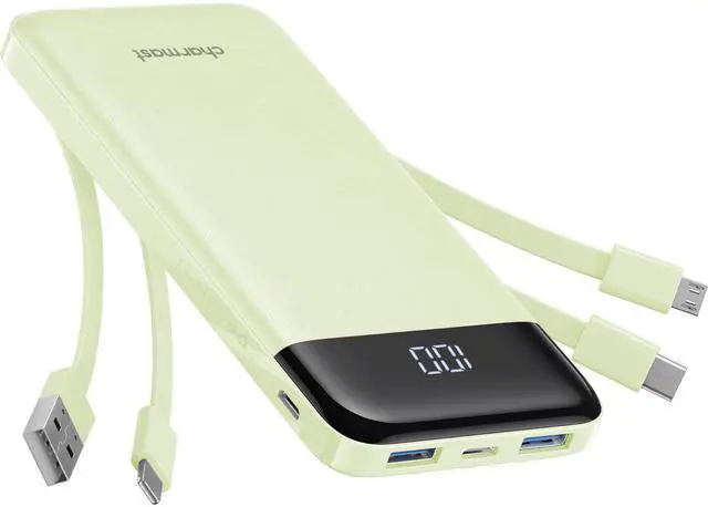 Main image of Portable Charger with Built-in Cables X 4, Portable Phone Charger