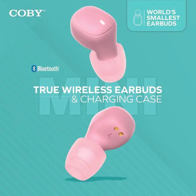 Alt view image 2 of 7 - Mini Wireless Earbuds Bluetooth 5.3 Headphones, Small in-Ear Noise Isolating Ear Buds with Mic & Charging Case, 12 Hr Playtime Lightweight Invisible Headset for iPhone & Android Pink