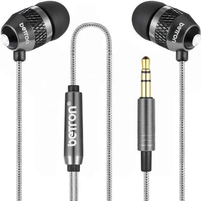 Main image of B25 Earphones, Noise Isolating in-Ear Wired Headphones, Black | Strong Bass, Tangle-Free Cord, Lightweight, Carry Case and Soft Earbud Tips