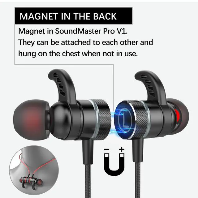 Alt view image 6 of 7 - USB C Headphone for Samsung Wired Earbuds Magnetic in-Ear Type C Earphone with Microphone Volume Control Deep Bass Stereo Noise Canceling for iPhone 17 Pro Max Air 16 16e 15 Pixel 10 9a (Black)