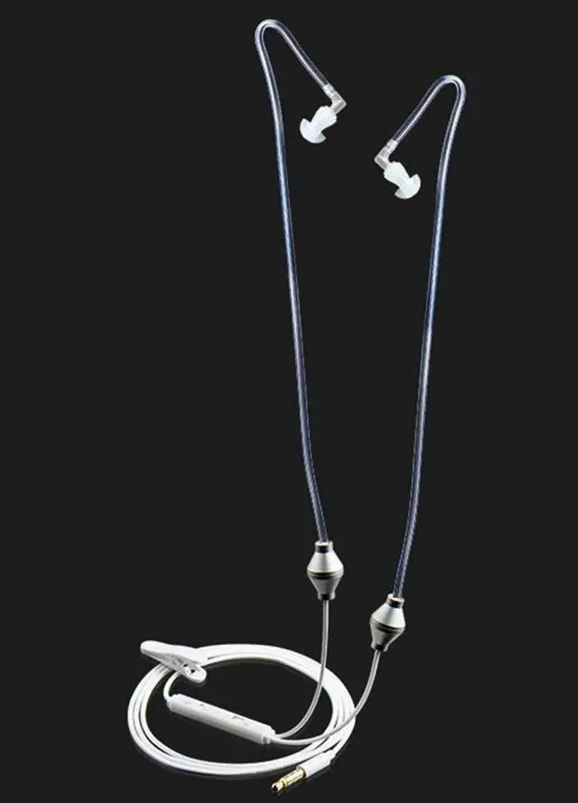 Alt view image 4 of 7 - IStereo Ear Headphones,Air Tube Anti-Radiation Headsets Earphone,in Ear Stereo Noise Isolating Anti-Radiation Earbuds with Microphone for Mobile Phone Black
