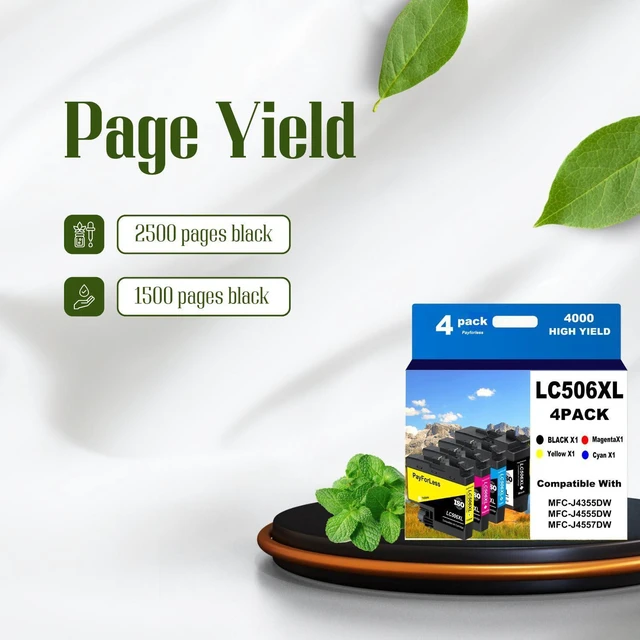 Alt view image 3 of 5 - LC506XL Ink Cartridges for Brother Printer Compatible for Brother LC506