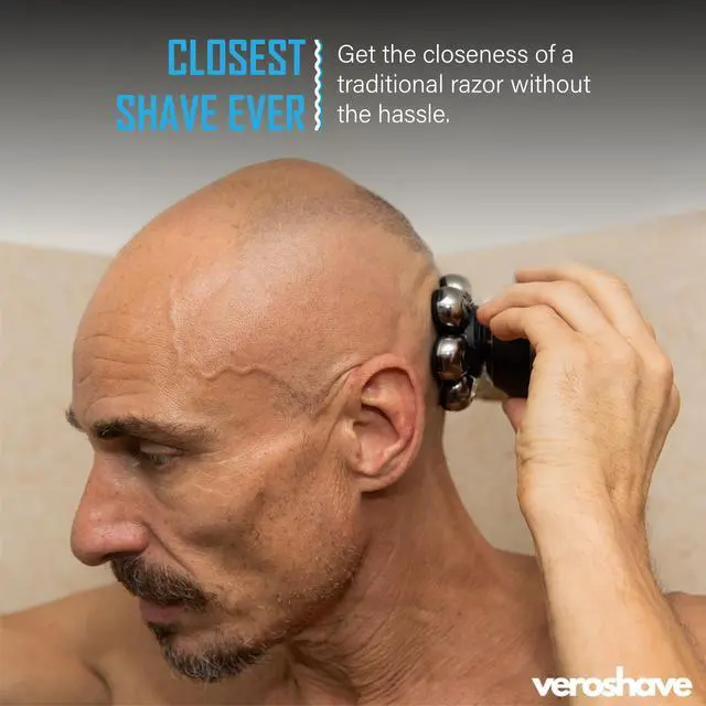 Alt view image 2 of 7 - Head Shavers for Bald Men: 7D Floating Electric Razor with Removable Head, IPX7 Waterproof Wet or Dry Shaver, LED Display & Type C Fast Charging