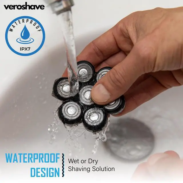 Alt view image 6 of 7 - Head Shavers for Bald Men: 7D Floating Electric Razor with Removable Head, IPX7 Waterproof Wet or Dry Shaver, LED Display & Type C Fast Charging