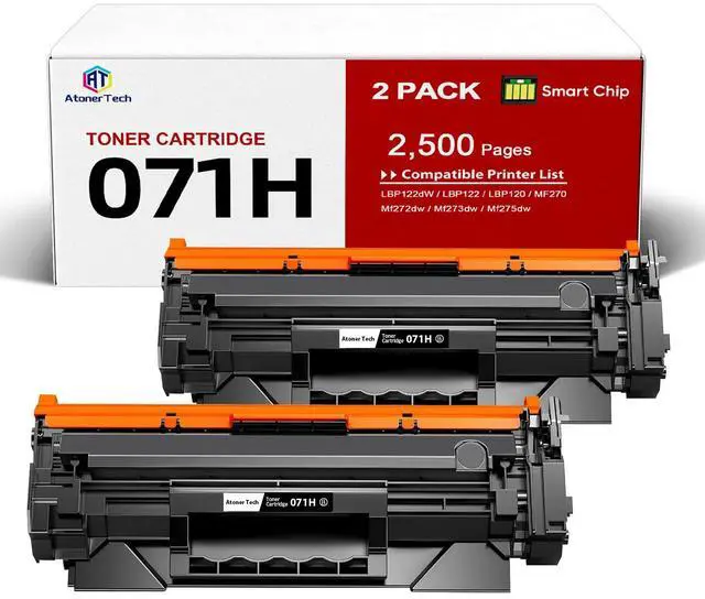 Main image of 071/071H high Yield Black Toner Cartridge Replacement for Canon 071H / 071 / CRG-071 Toner Cartridge with Canon imageCLASS LBP122dw MF273dw MF275dw Printer|2pack 5000-Page high Capacity Ink