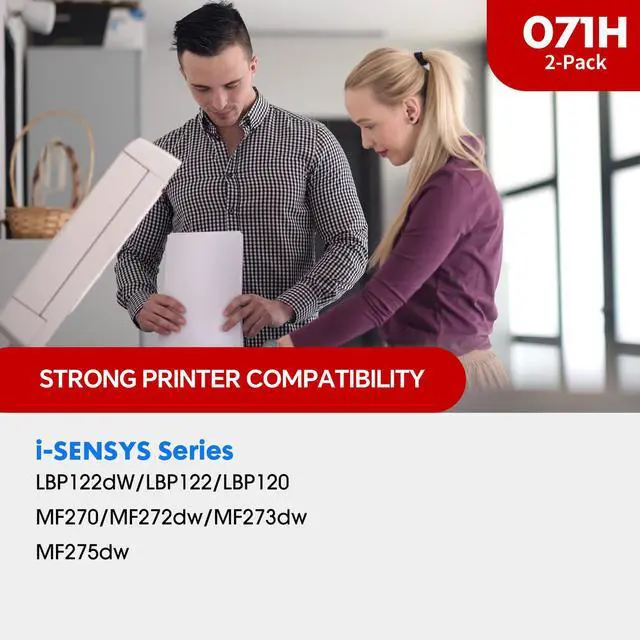 Alt view image 3 of 5 - 071/071H high Yield Black Toner Cartridge Replacement for Canon 071H / 071 / CRG-071 Toner Cartridge with Canon imageCLASS LBP122dw MF273dw MF275dw Printer|2pack 5000-Page high Capacity Ink