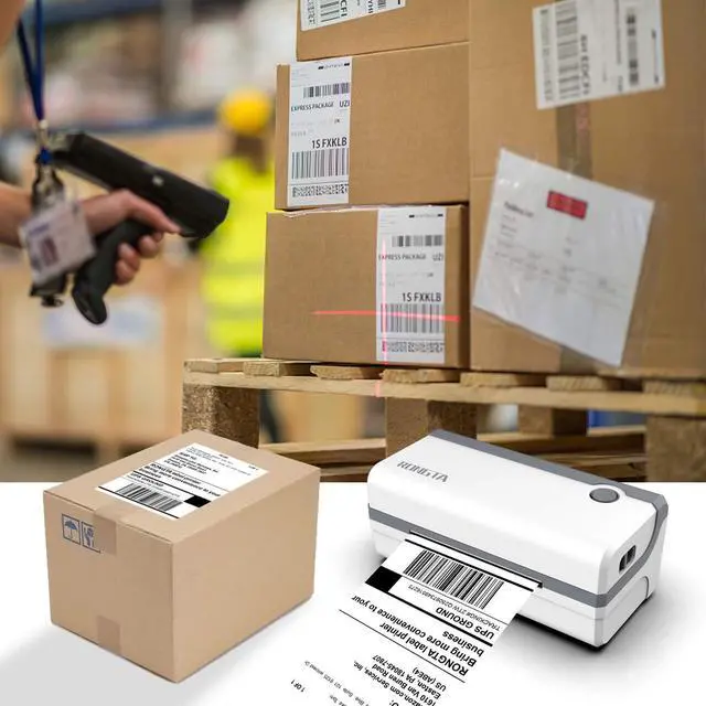 Alt view image 5 of 7 - Bluetooth Thermal Shipping Label Printer, Wireless 4x6 Label Sticker Printer for Shipping Packages for Small Business, Support iPhones, Compatible with Windows macOS Android and iOS