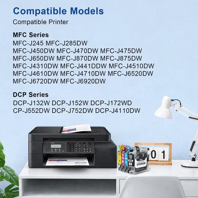 Alt view image 3 of 6 - LC103xl Ink Cartridges Combo Pack Replacement for Brother LC103 LC101 Ink