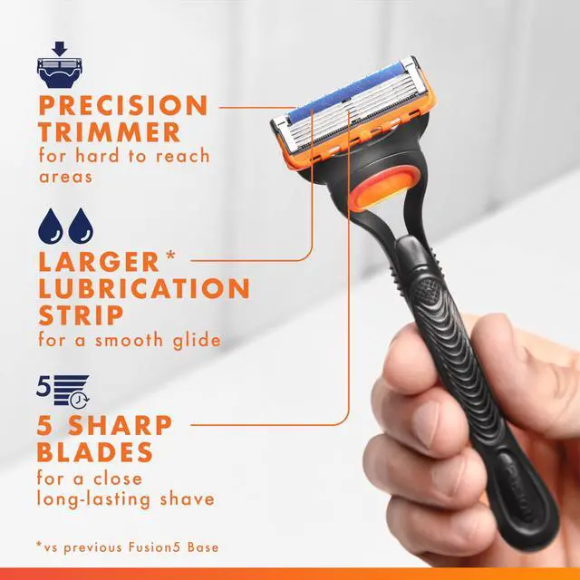 Alt view image 3 of 7 - Fusion5 5-Blade Mens Razor Blade Refills, 12 Count, with Precision Trimmer