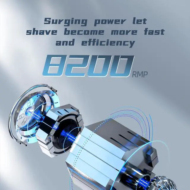 Alt view image 4 of 7 - Men's Shaver Electric Rotary Razor 3D Floating Cutter Head Waterproof Shaving with Led Display X3 Series Gift
