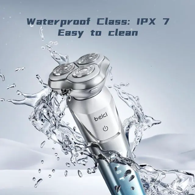 Alt view image 7 of 7 - Men's Shaver Electric Rotary Razor 3D Floating Cutter Head Waterproof Shaving with Led Display X3 Series Gift