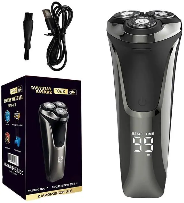 Main image of Electric Razor for Men, Electric Razor Pro of Father, Electric Shavers for Men,Ipx7 Waterproof Cordless, 4D Floating Head Rotary Shaver, Father's Day, Ideal Gifts for Men(Black)