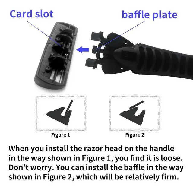 Alt view image 7 of 7 - 6-Blade Razor,Plastic Anti-slip Men Manual Refill Cartridges razors, Reusable Face Cleansing Care Tool, 18 pcs refill cartridges, Shave Supplies for Men and Women - Black