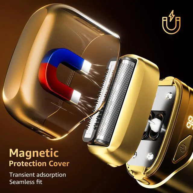 Alt view image 4 of 7 - Electric Foil Shavers for Men: IPX7 Waterproof - Light Gold