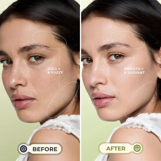 Alt view image 3 of 7 - Dermaplane Razor for Women Face, Peach Fuzz Removal & Exfoliation (Green)