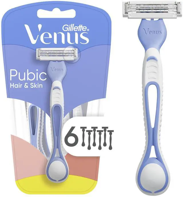 Main image of Women's Disposable Razors for Pubic Hair and Skin, Bikini Razors for Women, 6ct