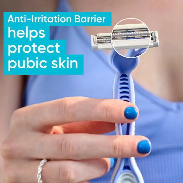 Alt view image 2 of 7 - Women's Disposable Razors for Pubic Hair and Skin, Bikini Razors for Women, 6ct