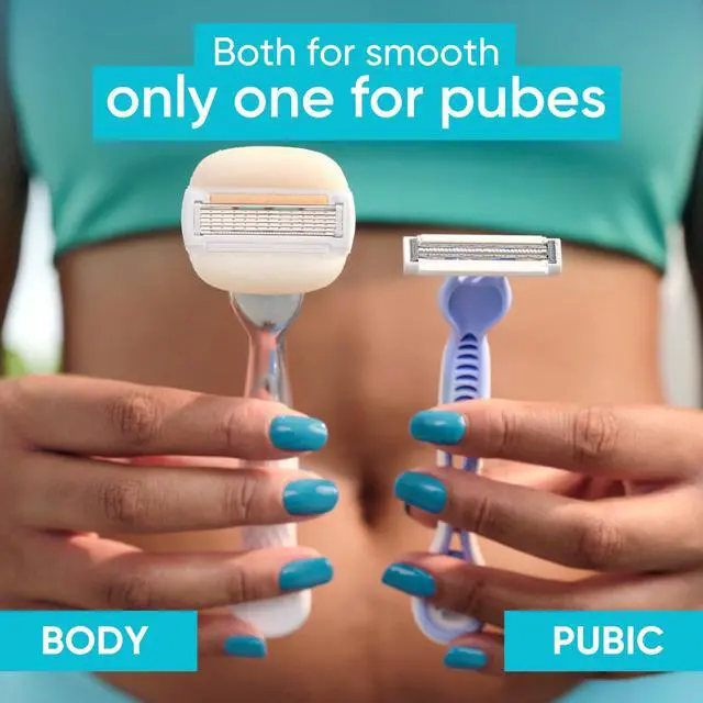 Alt view image 4 of 7 - Women's Disposable Razors for Pubic Hair and Skin, Bikini Razors for Women, 6ct