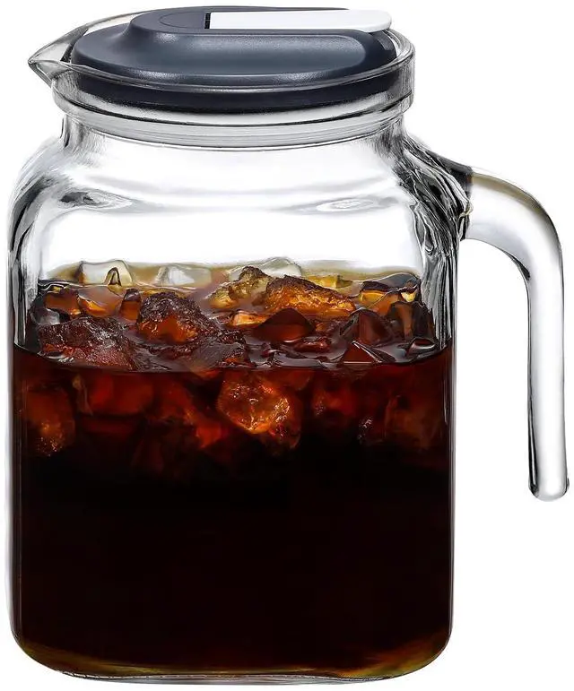 Main image of 68 Oz Seal Pitcher With Lid and Spout, Large Iced Tea Pitcher for Fridge, Wide Mouth Glass Jar Container for Homemade Juice & Iced Tea, Iced Coffee, and Drinks