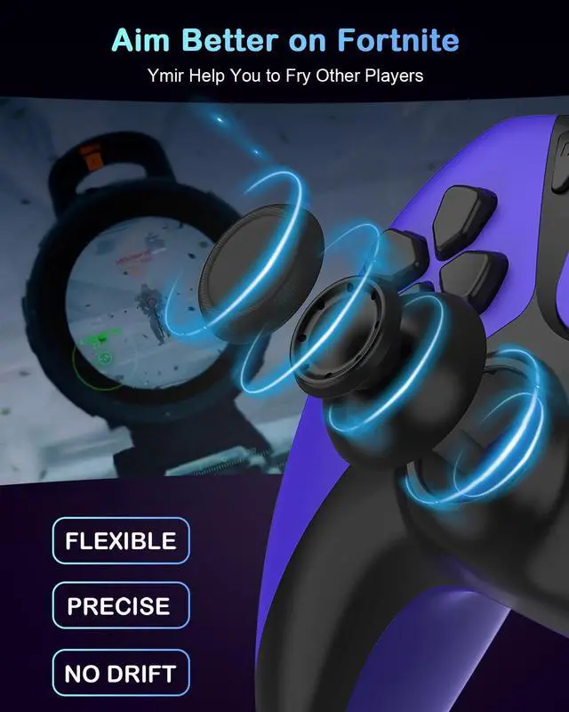 Alt view image 2 of 7 - Upgraded for Luna Controller with Back Paddles,Turbo,Wireless Fire TV Game Controllers for PC,GeForce NOW,Firestick,Replacement for Luna Gamepad with ALPS Joystick,No Drift Stick,Purple