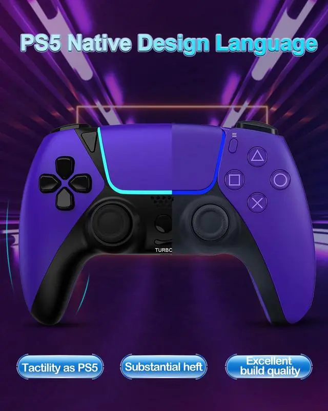 Alt view image 5 of 7 - Upgraded for Luna Controller with Back Paddles,Turbo,Wireless Fire TV Game Controllers for PC,GeForce NOW,Firestick,Replacement for Luna Gamepad with ALPS Joystick,No Drift Stick,Purple