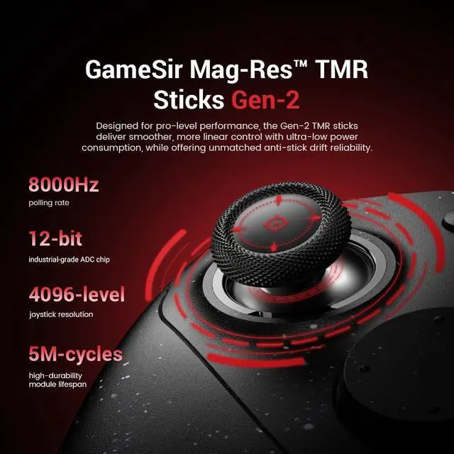 Alt view image 4 of 7 - G7 Pro 8K PC Wireless Gaming Controller,Gen 2 TMR Sticks,Windows