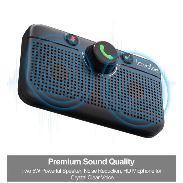 Alt view image 5 of 7 - Bluetooth 6.0 Car Speaker, Handsfree Wireless Speaker Kit