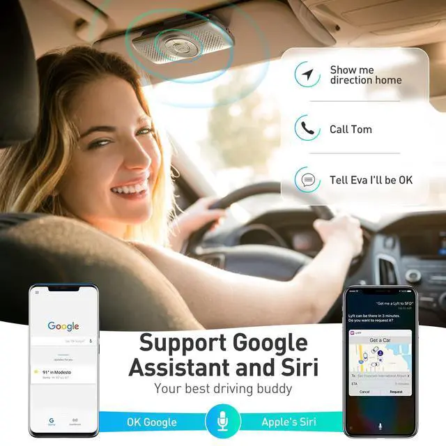 Alt view image 2 of 7 - Car Speaker with Bluetooth 5.3, Hands Free Phone Kit for Calls, GPS