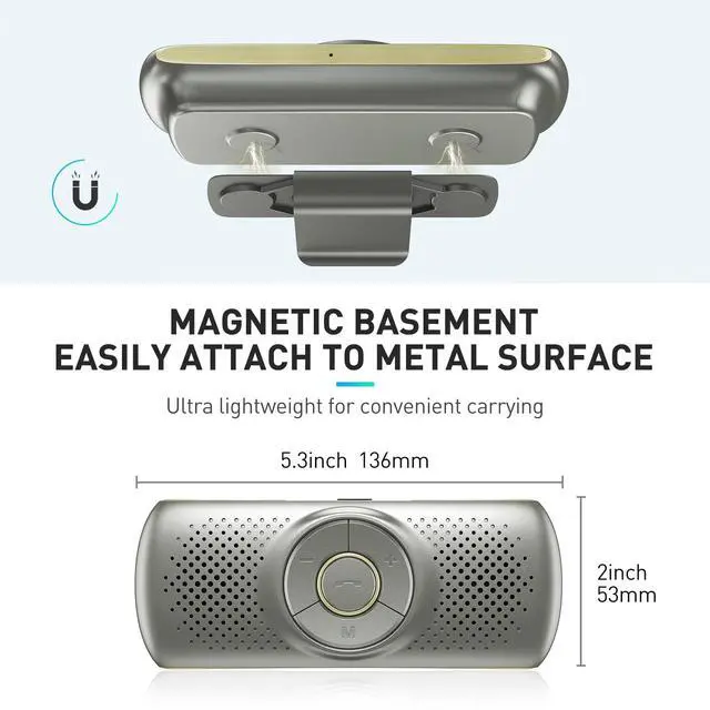 Alt view image 5 of 7 - Car Speaker with Bluetooth 5.3, Hands Free Phone Kit for Calls, GPS
