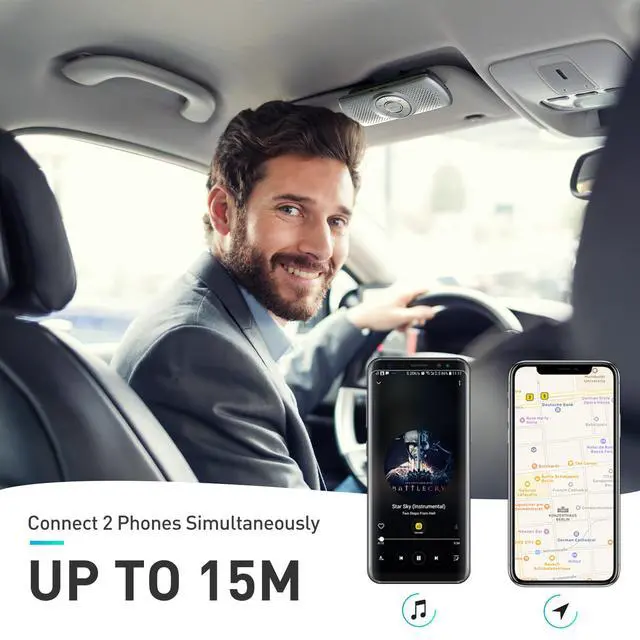 Alt view image 3 of 7 - Car Speaker with Bluetooth 5.3, Hands Free Phone Kit for Calls, GPS